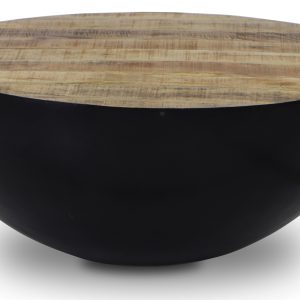 Wood Drum Coffee Table
