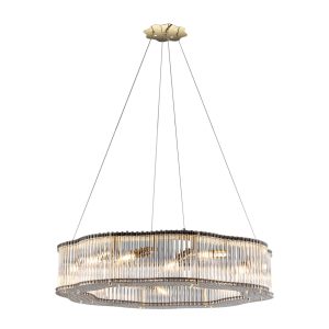Chandelier 80cm Wave Star Filters 5604 in Glass Solitaire Gold