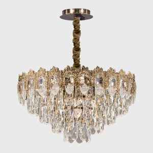 Crown 50 cm Solitaire Gold Chandelier