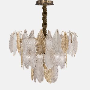 Silva 60cm Solitaire Gold Chandelier